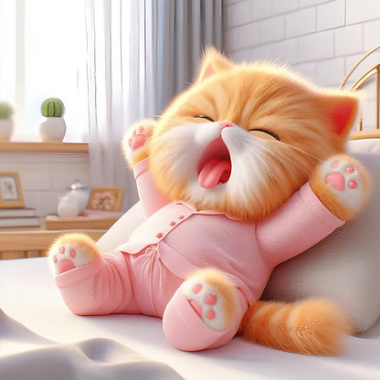 Cute Cat - Full Round Drill Diamond Painting 30*30CM