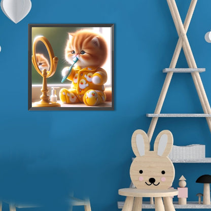 Cute Cat - Full Round Drill Diamond Painting 30*30CM