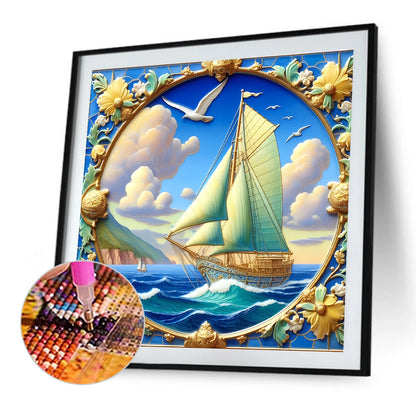 Sailing Diary - Full Round Drill Diamond Painting 40*40CM