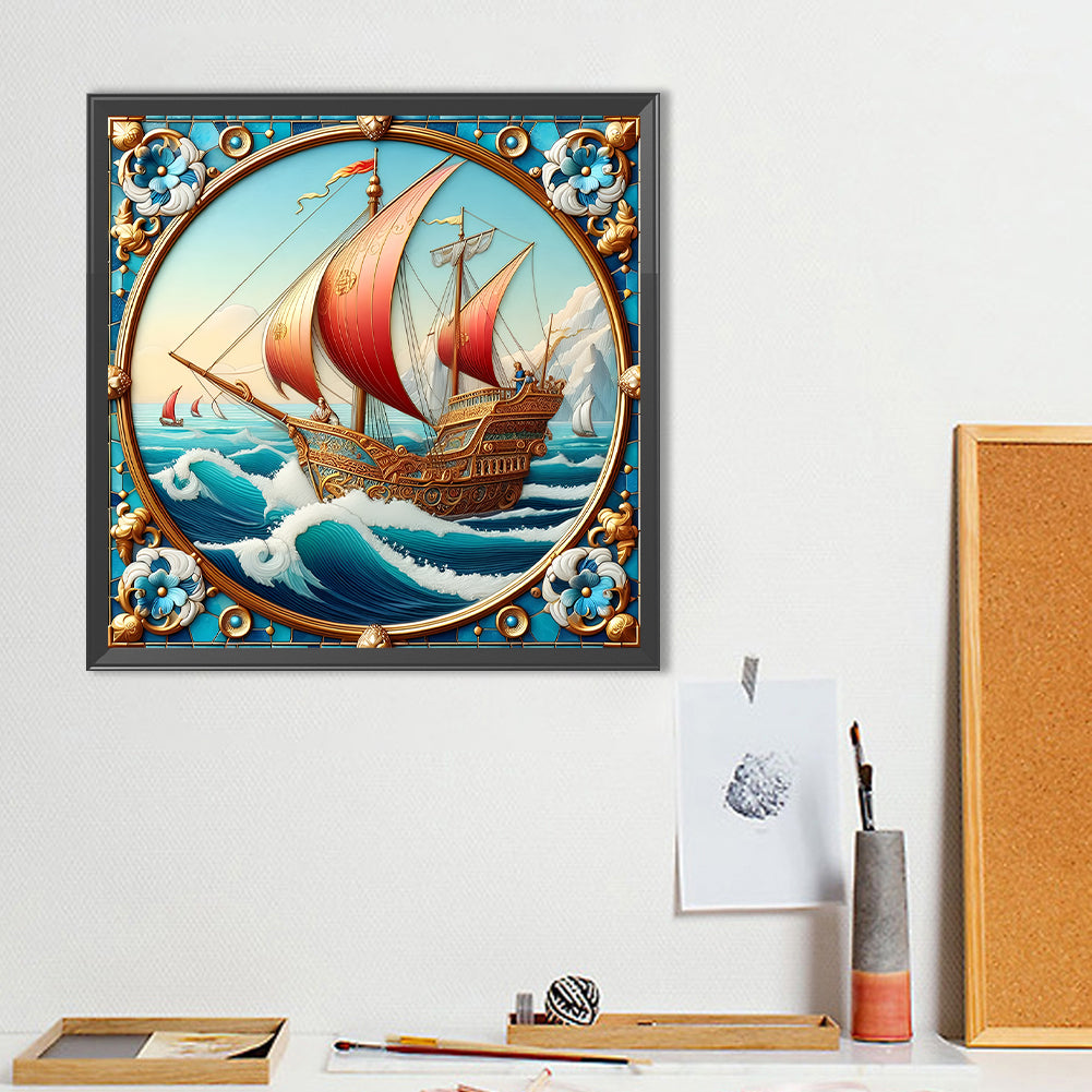 Sailing Diary - Full Round Drill Diamond Painting 40*40CM