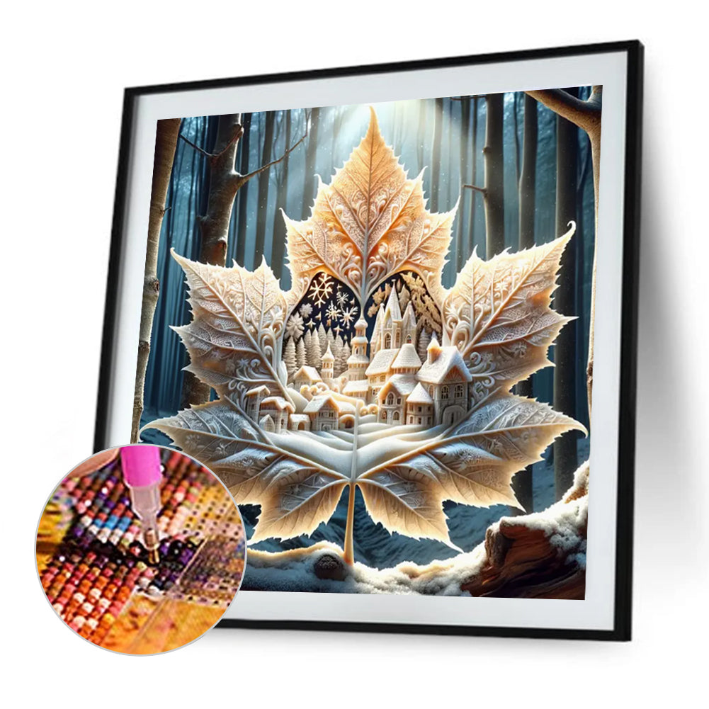 Magical Maple Leaf - Full Round Drill Diamond Painting 30*30CM