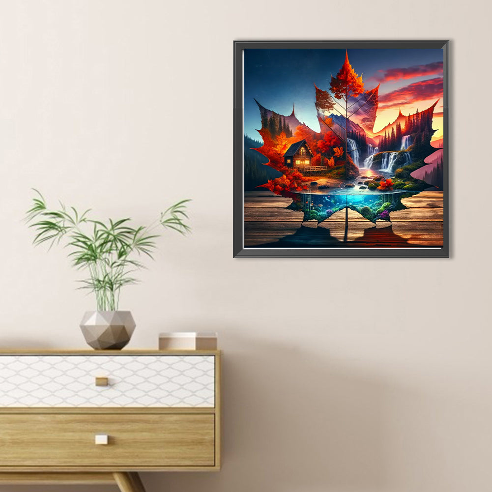 Magical Maple Leaf - Full Round Drill Diamond Painting 30*30CM