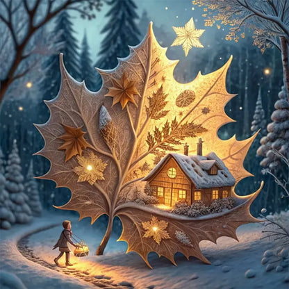 Magical Maple Leaf - Full Round Drill Diamond Painting 30*30CM