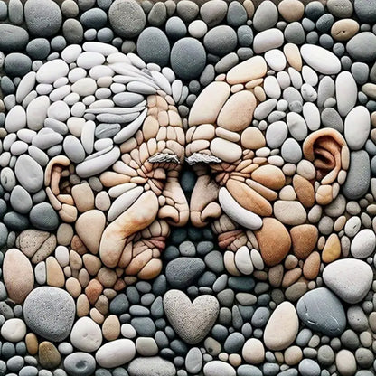 Stone Art Old Man - Full Round Drill Diamond Painting 30*30CM