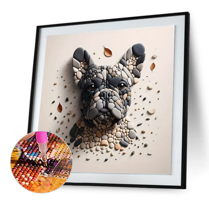 Stone Art Puppy - Full Round Drill Diamond Painting 30*30CM