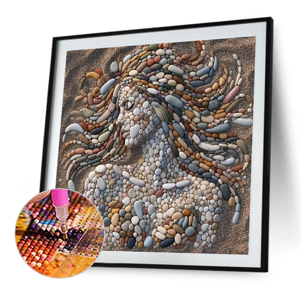 Stone Art Woman - Full Round Drill Diamond Painting 30*30CM