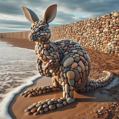 Stone Art Kangaroo - Full Round Drill Diamond Painting 30*30CM