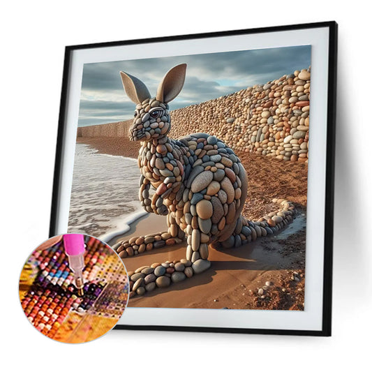 Stone Art Kangaroo - Full Round Drill Diamond Painting 30*30CM