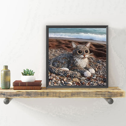 Stone Art Kitten - Full Round Drill Diamond Painting 30*30CM