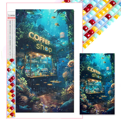 Undersea Coffee - Full Square Drill Diamond Painting 40*70CM