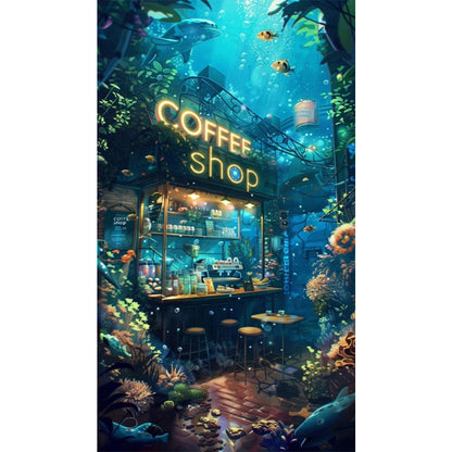 Undersea Coffee - Full Square Drill Diamond Painting 40*70CM