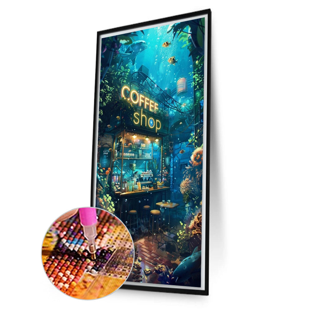 Undersea Coffee - Full Square Drill Diamond Painting 40*70CM