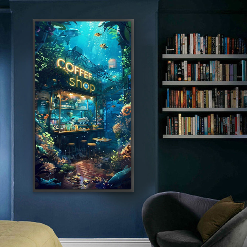 Undersea Coffee - Full Square Drill Diamond Painting 40*70CM