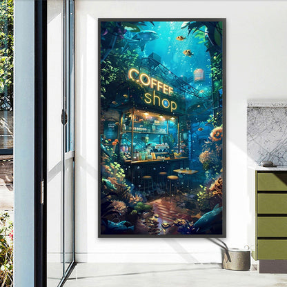 Undersea Coffee - Full Square Drill Diamond Painting 40*70CM