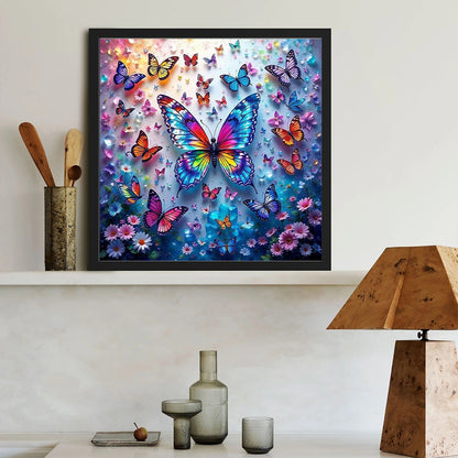 Many Butterflies - Full Round Drill Diamond Painting 40*40CM