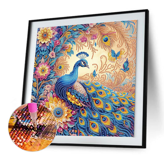 Peacock - Special Shaped Drill Diamond Painting 30*30CM