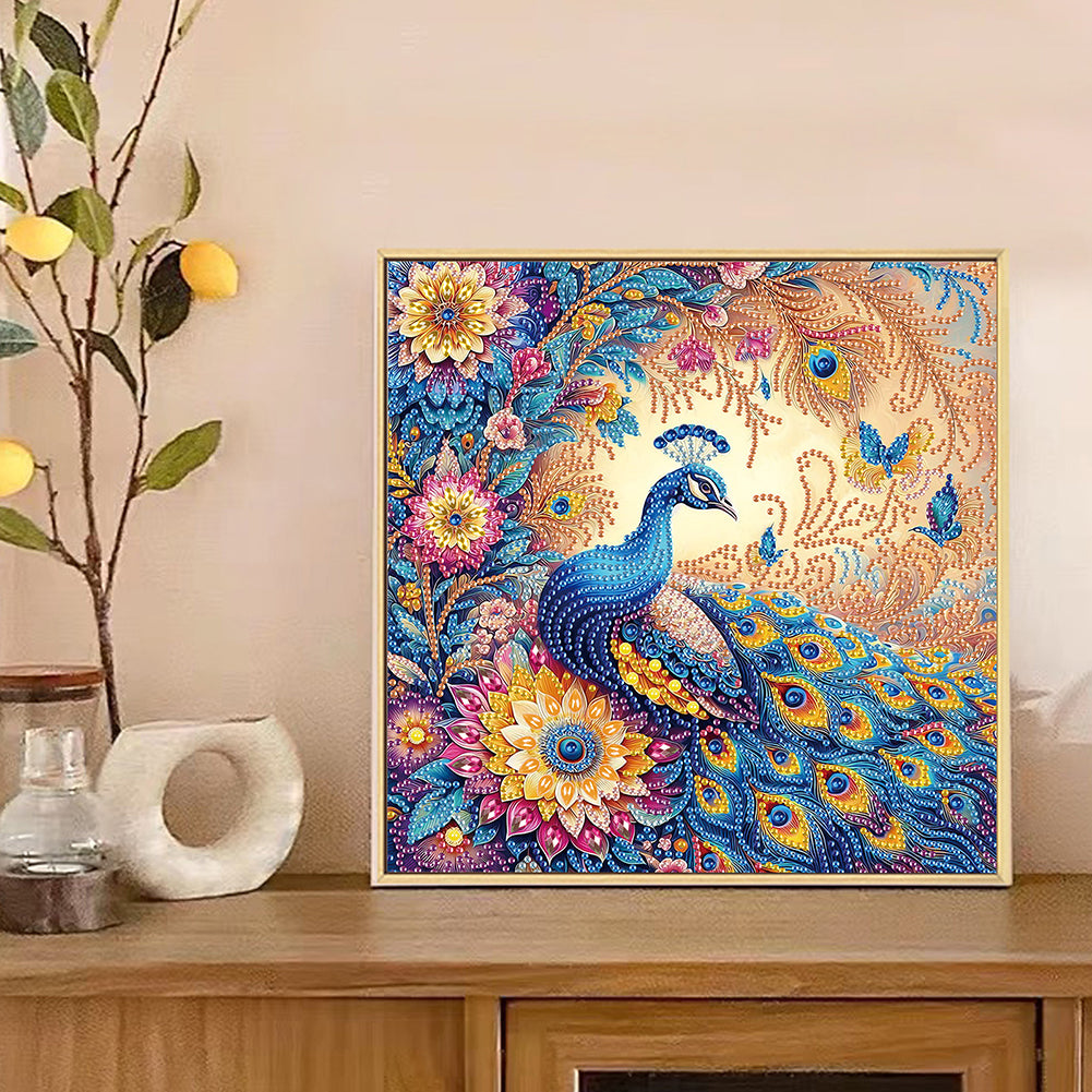 Peacock - Special Shaped Drill Diamond Painting 30*30CM