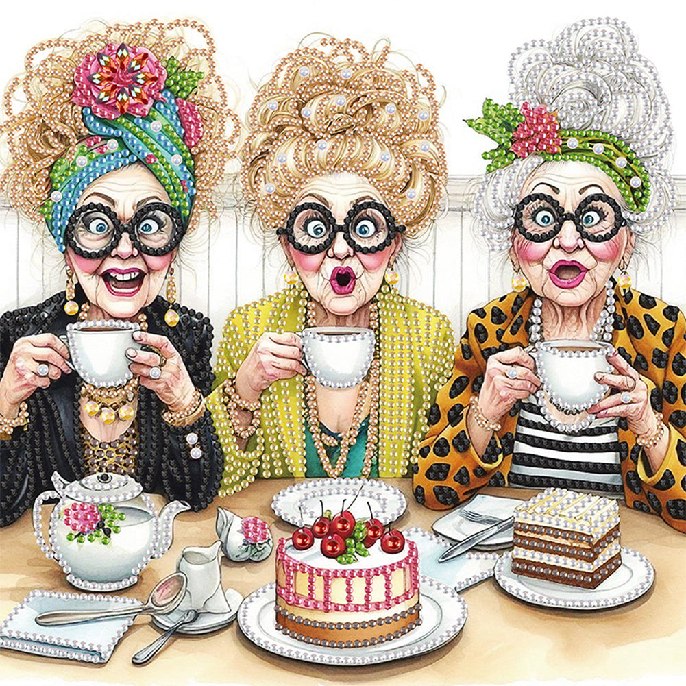 Funny Grandma - Special Shaped Drill Diamond Painting 30*30CM