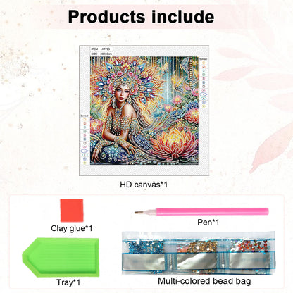 Elegant Woman - Special Shaped Drill Diamond Painting 30*30CM