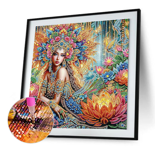 Elegant Woman - Special Shaped Drill Diamond Painting 30*30CM