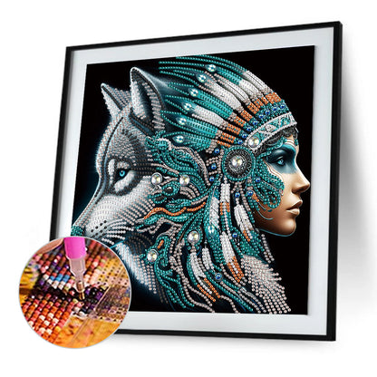 Elegant Woman - Special Shaped Drill Diamond Painting 30*30CM