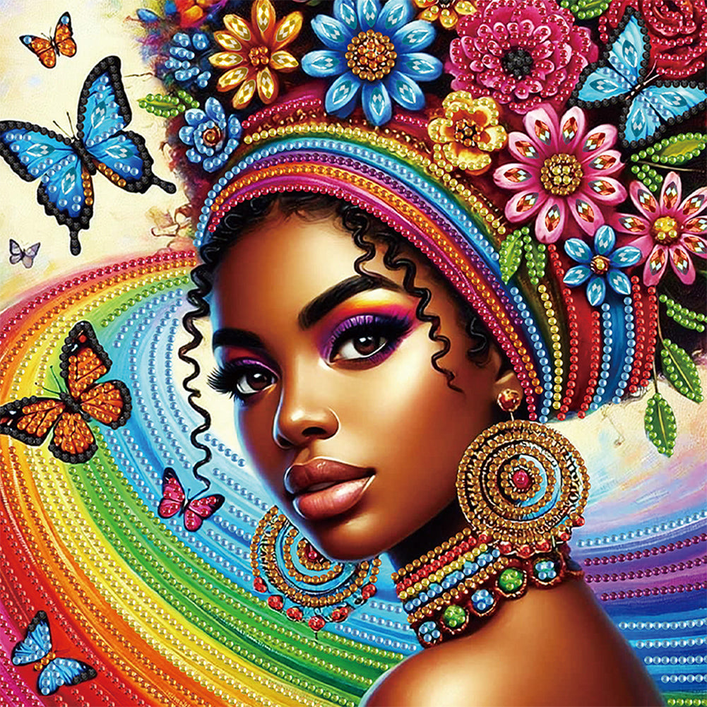 Elegant Woman - Special Shaped Drill Diamond Painting 30*30CM