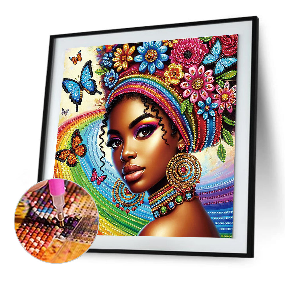Elegant Woman - Special Shaped Drill Diamond Painting 30*30CM