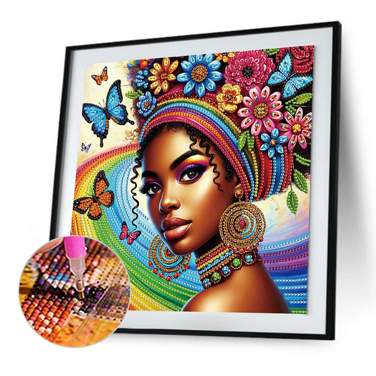 Elegant Woman - Special Shaped Drill Diamond Painting 30*30CM