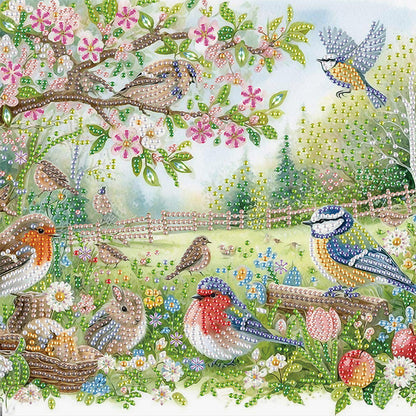 Flowers In The Woods - Special Shaped Drill Diamond Painting 30*30CM