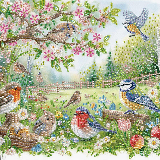 Flowers In The Woods - Special Shaped Drill Diamond Painting 30*30CM