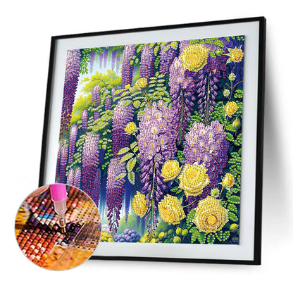 Flowers In The Woods - Special Shaped Drill Diamond Painting 30*30CM