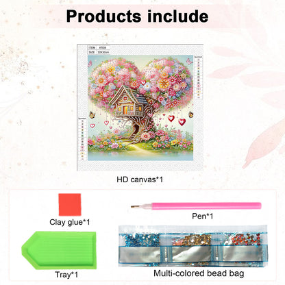Flowers In The Woods - Special Shaped Drill Diamond Painting 30*30CM