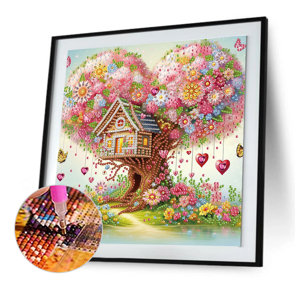 Flowers In The Woods - Special Shaped Drill Diamond Painting 30*30CM