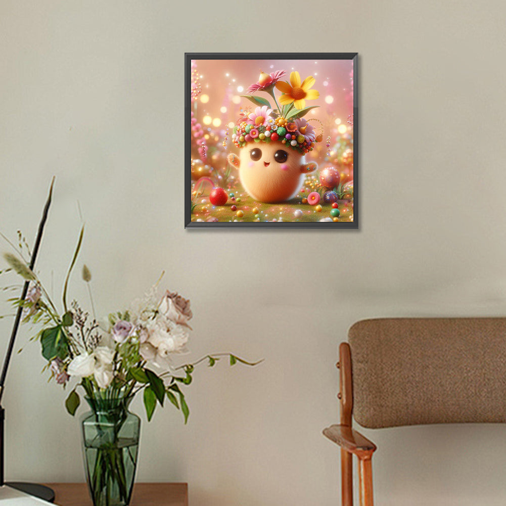 Flower Mushroom - Full Round Drill Diamond Painting 30*30CM