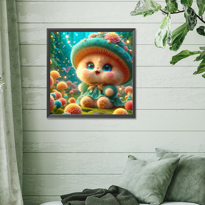 Green Mushroom - Full Round Drill Diamond Painting 30*30CM