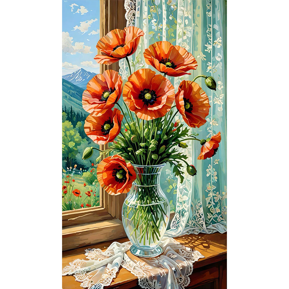 Poppy - Full Round Drill Diamond Painting 40*70CM