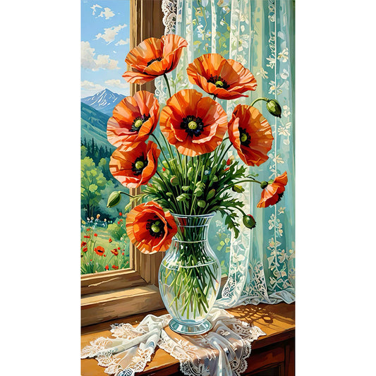 Poppy - Full Round Drill Diamond Painting 40*70CM