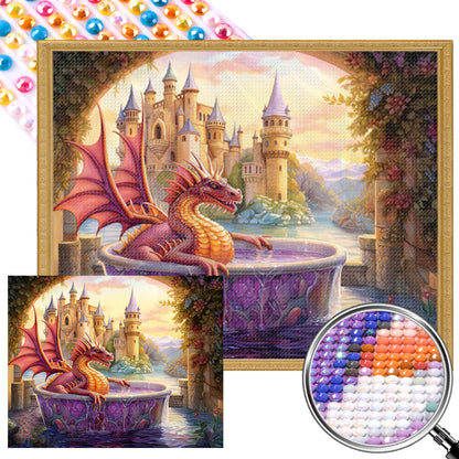 Dragon - Full AB Round Drill Diamond Painting 50*40CM
