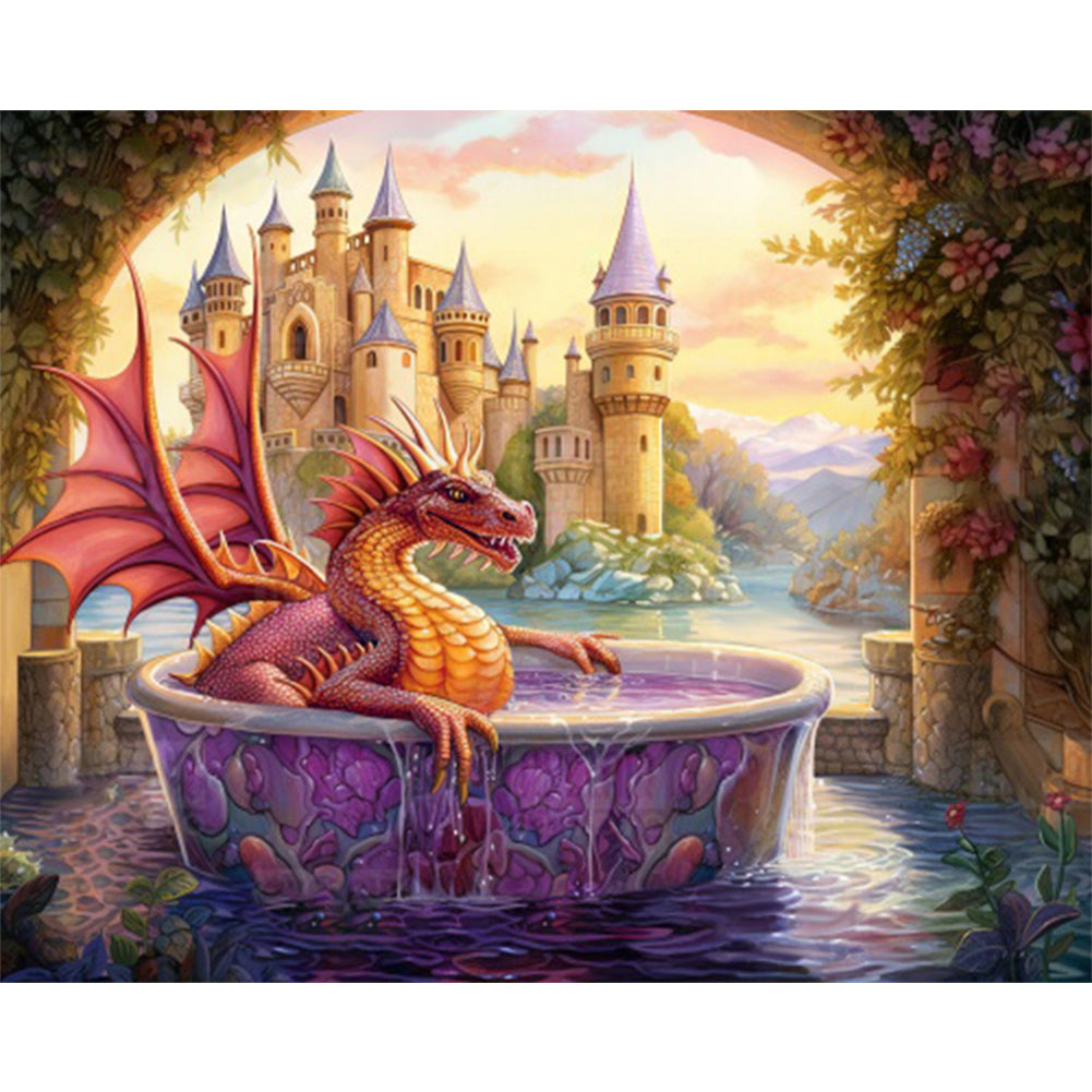 Dragon - Full AB Round Drill Diamond Painting 50*40CM