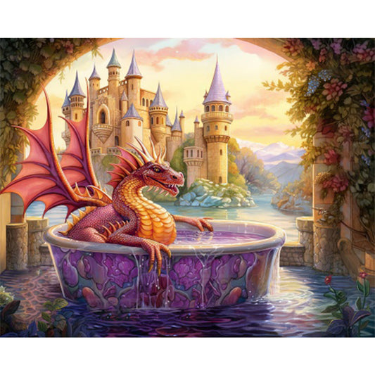 Dragon - Full AB Round Drill Diamond Painting 50*40CM