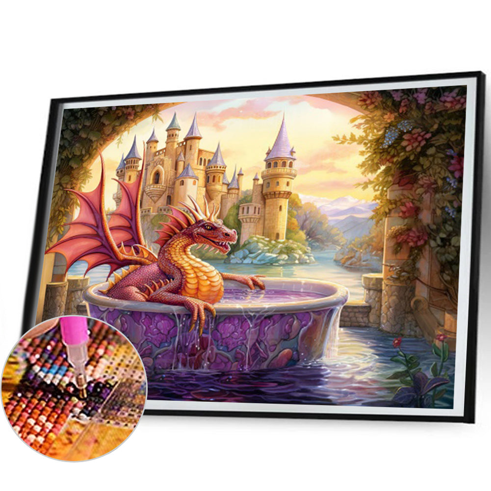 Dragon - Full AB Round Drill Diamond Painting 50*40CM
