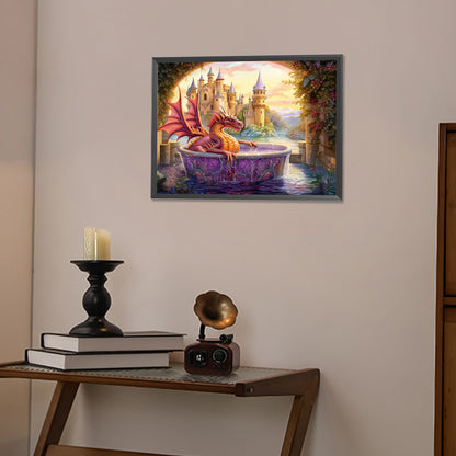 Dragon - Full AB Round Drill Diamond Painting 50*40CM