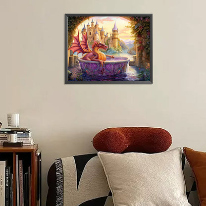 Dragon - Full AB Round Drill Diamond Painting 50*40CM
