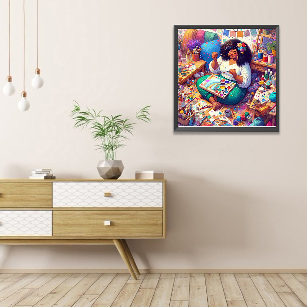 Handmade Girl - Full AB Round Drill Diamond Painting 40*40CM