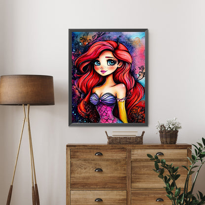 Mermaid Girl - Full AB Round Drill Diamond Painting 40*50CM