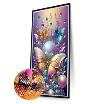 Pearl Butterfly - Full Square Drill Diamond Painting 40*70CM