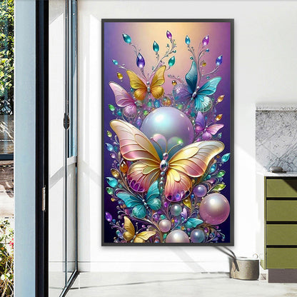 Pearl Butterfly - Full Square Drill Diamond Painting 40*70CM