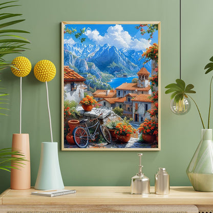 House Town - Full Round Drill Diamond Painting 40*50CM