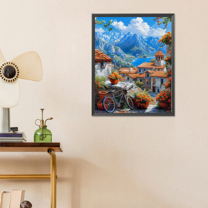 House Town - Full Round Drill Diamond Painting 40*50CM