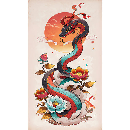 Snake - Full Round Drill Diamond Painting 40*70CM